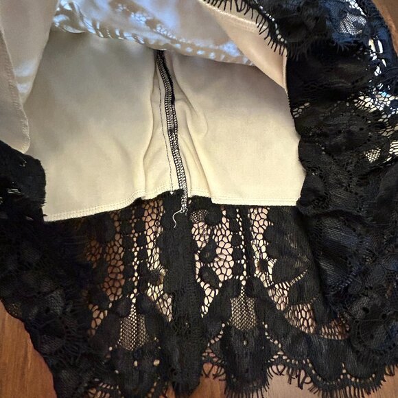 NWT MSLG Women Elegant Round Neck V-back Floral Lace Cocktail Party Dress Size L - Picture 7 of 16